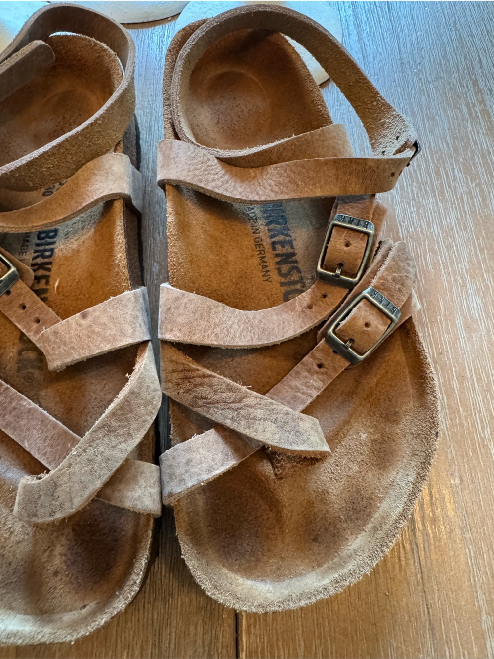 Birkenstock Tan leather sandals with ankle straps size 36 - Picture 3 of 6